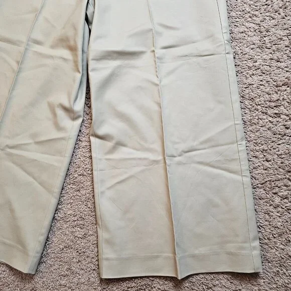 NWT Lauren Ralph Lauren Dress Pants Womens 14 Tan Wide Leg Slacks Office Work - Picture 10 of 14